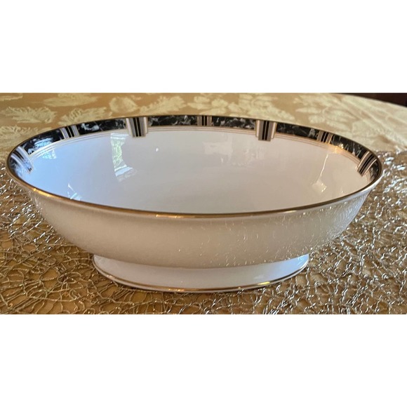 Lenox Vintage Bone China Classic Modern 9” Oval Vegetable Bowl White - Picture 6 of 9